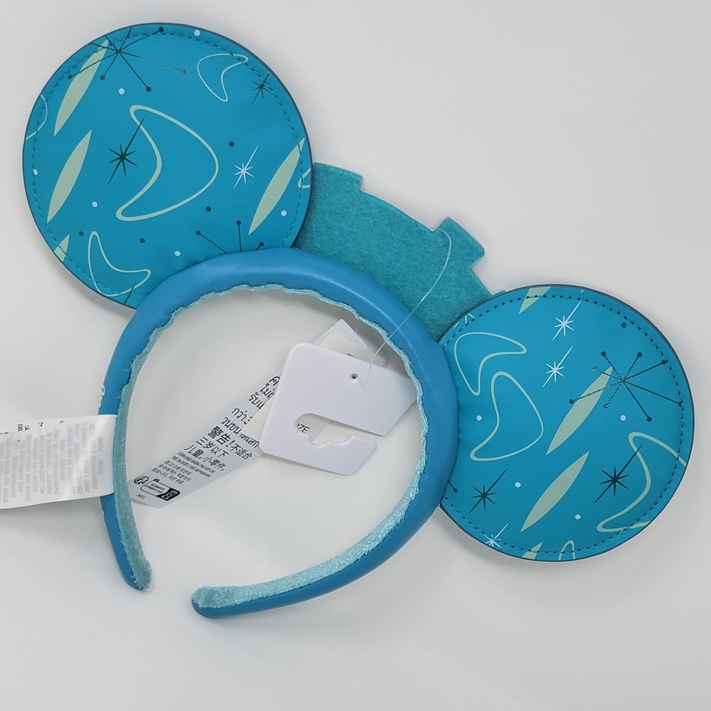 NWT Disney Parks Disneyland Retro Marquee Sign Blue Mickey Ears Headband 2023 - Picture 5 of 12